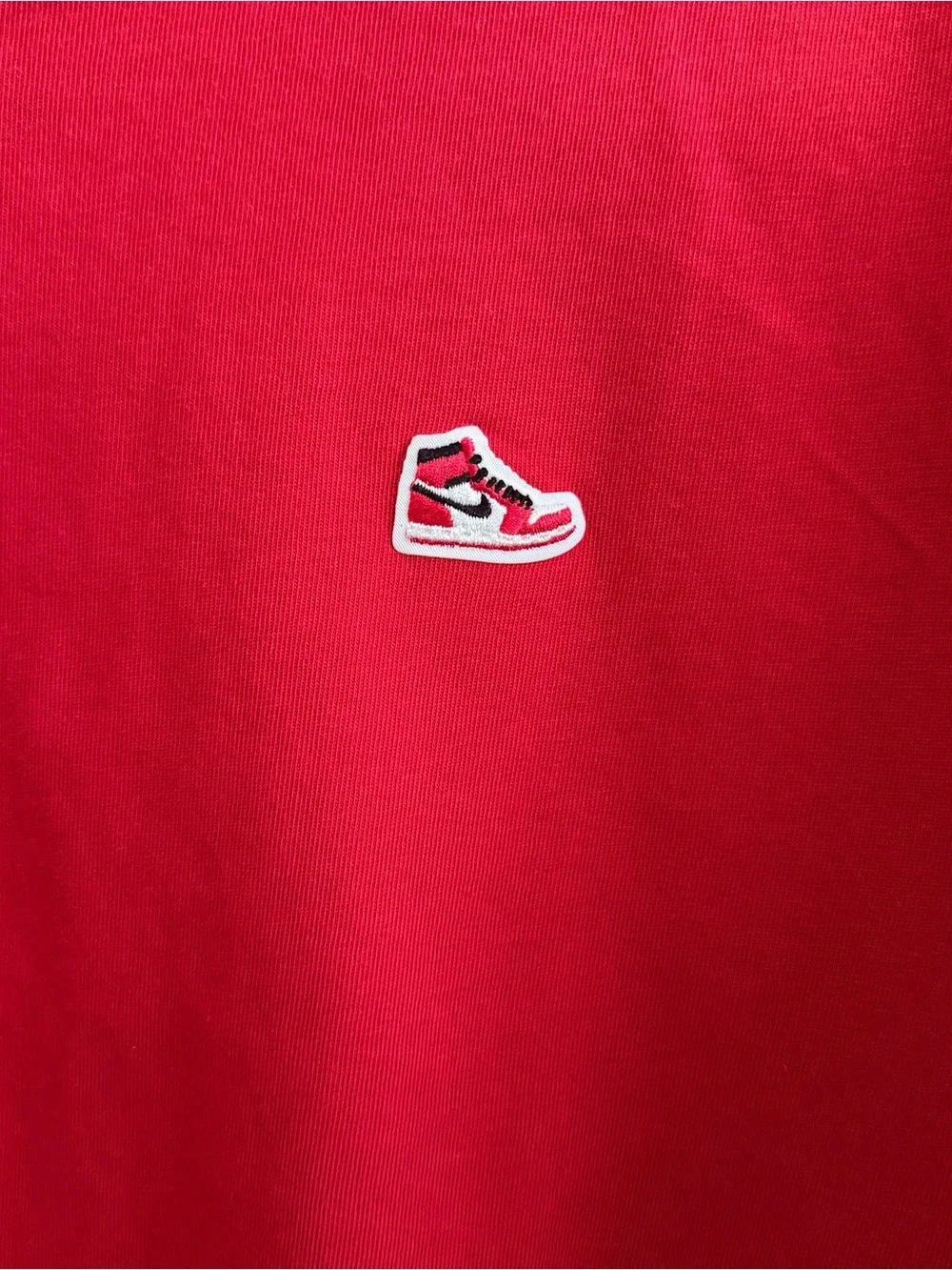 Jordan Red Sneaker Patch T Shirt Men’s Medium Jumpman Cotton Tee